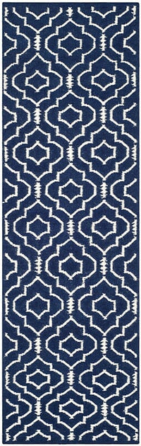 Safavieh Dhurries Dhu637D Navy / Ivory Geometric Area Rug