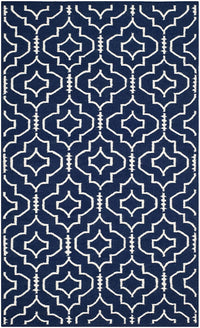 Safavieh Dhurries Dhu637D Navy / Ivory Geometric Area Rug