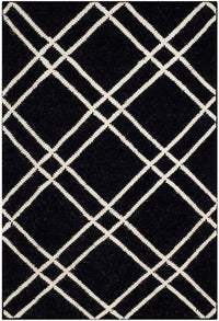 Safavieh Dhurries Dhu638A Black / Ivory Geometric Area Rug