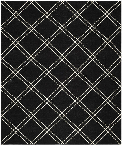 Safavieh Dhurries Dhu638A Black / Ivory Geometric Area Rug