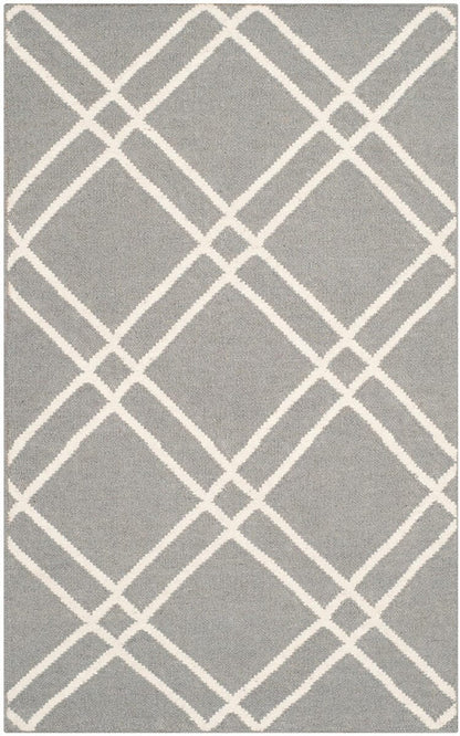 Safavieh Dhurries Dhu638B Grey / Ivory Geometric Area Rug