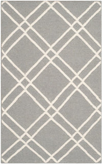 Safavieh Dhurries Dhu638B Grey / Ivory Geometric Area Rug