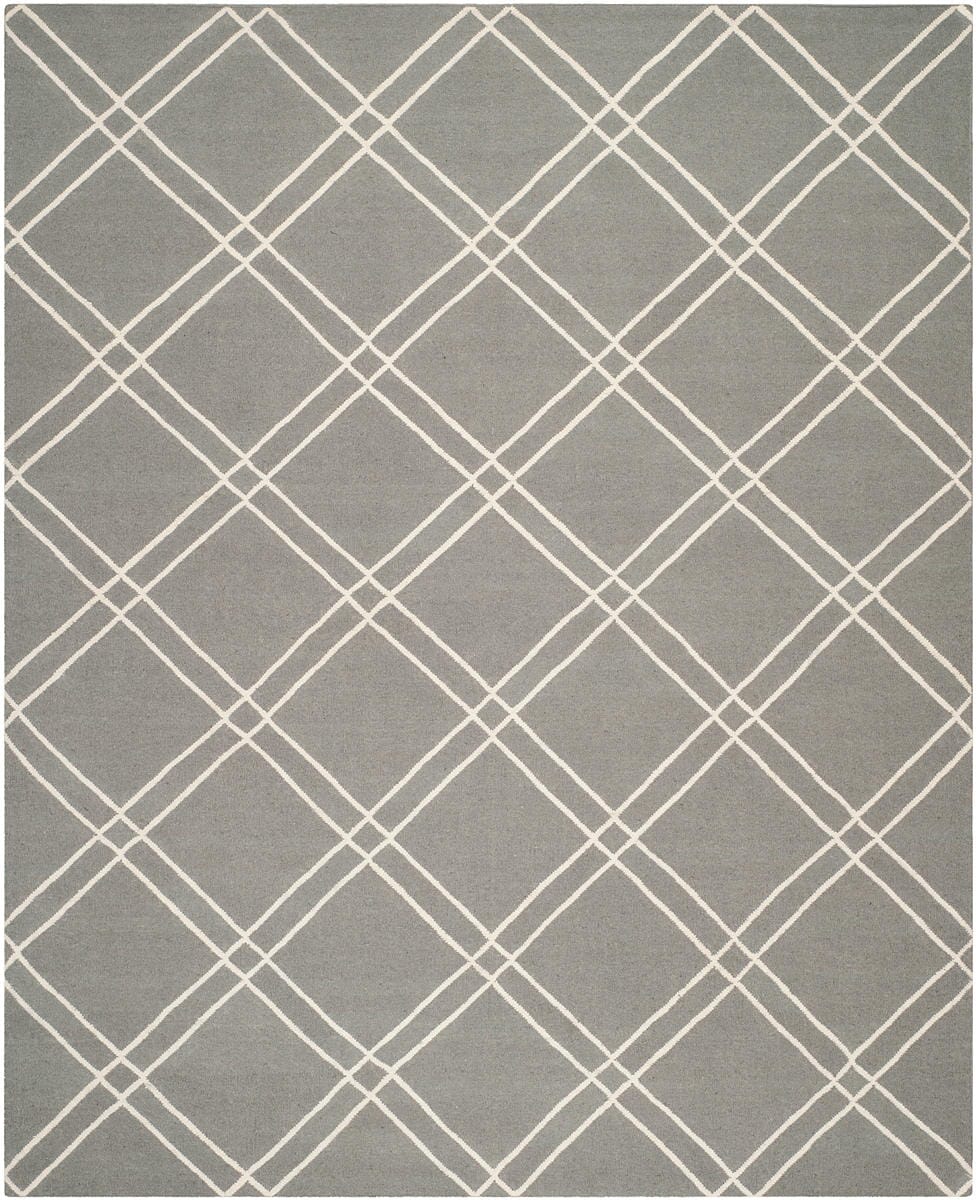 Safavieh Dhurries Dhu638B Grey / Ivory Geometric Area Rug