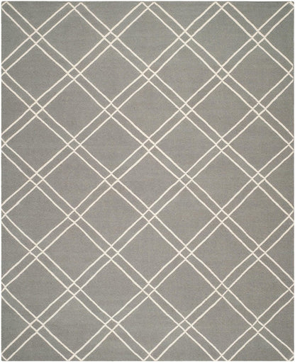 Safavieh Dhurries Dhu638B Grey / Ivory Geometric Area Rug