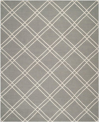 Safavieh Dhurries Dhu638B Grey / Ivory Geometric Area Rug