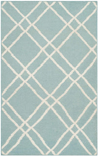 Safavieh Dhurries Dhu638C Light Blue / Ivory Geometric Area Rug