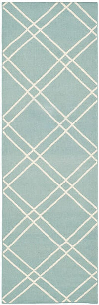 Safavieh Dhurries Dhu638C Light Blue / Ivory Geometric Area Rug