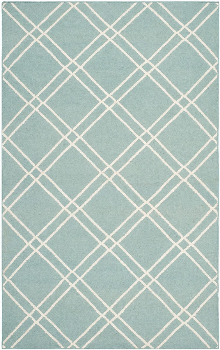 Safavieh Dhurries Dhu638C Light Blue / Ivory Geometric Area Rug