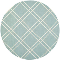 Safavieh Dhurries Dhu638C Light Blue / Ivory Geometric Area Rug