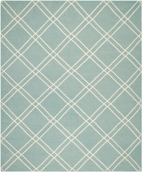 Safavieh Dhurries Dhu638C Light Blue / Ivory Geometric Area Rug