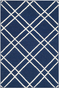 Safavieh Dhurries Dhu638D Navy / Ivory Geometric Area Rug