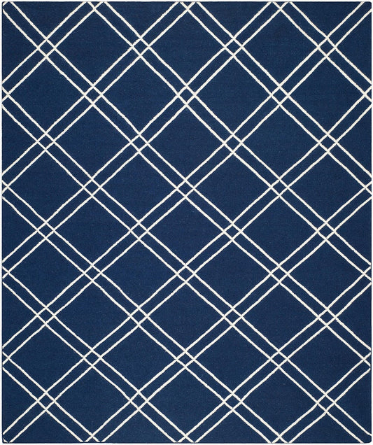 Safavieh Dhurries Dhu638D Navy / Ivory Geometric Area Rug