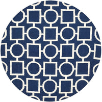 Safavieh Dhurries Dhu639D Navy / Ivory Geometric Area Rug