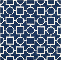 Safavieh Dhurries Dhu639D Navy / Ivory Geometric Area Rug