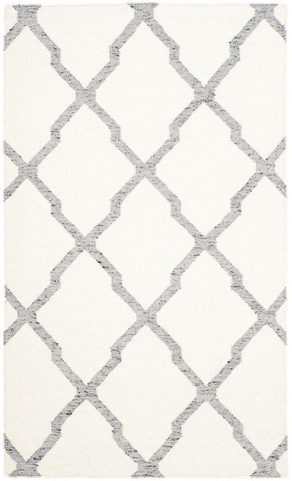 Safavieh Dhurries Dhu645A Ivory / Grey Geometric Area Rug