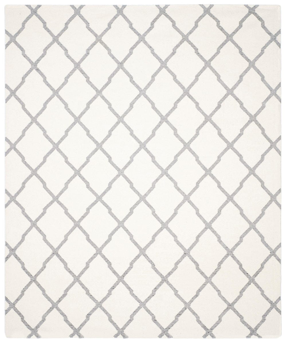 Safavieh Dhurries Dhu645A Ivory / Grey Geometric Area Rug