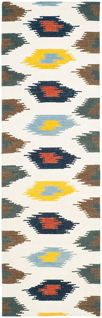 Safavieh Dhurries Dhu648A Ivory / Multi Southwestern Area Rug