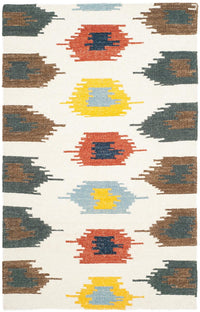 Safavieh Dhurries Dhu648A Ivory / Multi Southwestern Area Rug