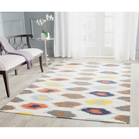 Safavieh Dhurries Dhu648A Ivory / Multi Southwestern Area Rug