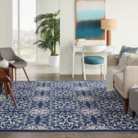 Nourison Jubilant Jub06 Navy/Ivory Area Rug