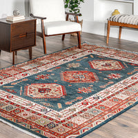 Nuloom Qiana Tribal Motif Nqi2146A Blue Area Rug