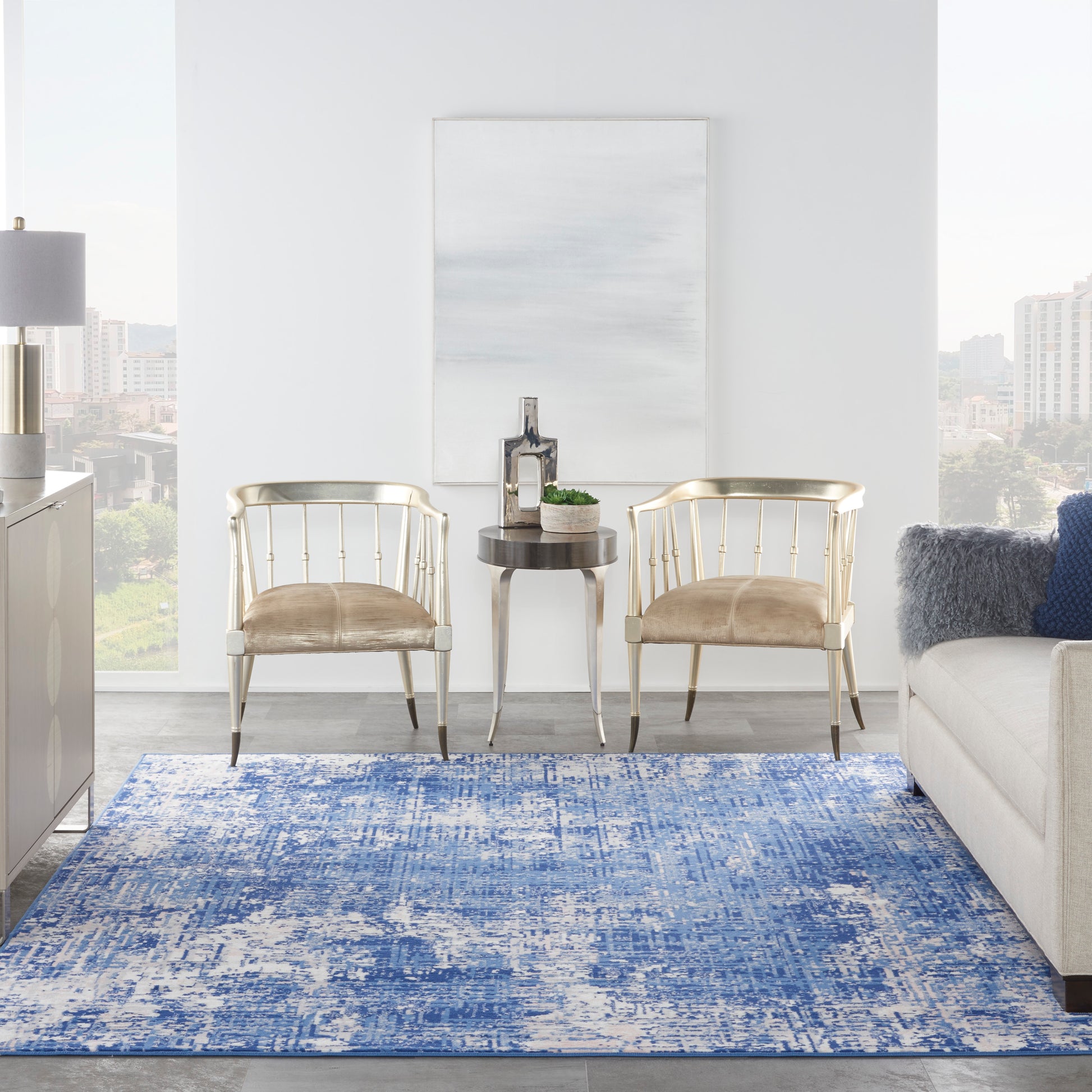 Nourison Whimsicle Whs08 Blue Ivory Area Rug