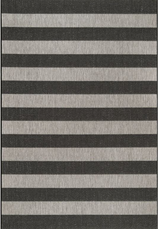 Nuloom Alexis Striped Nal2865A Black Area Rug