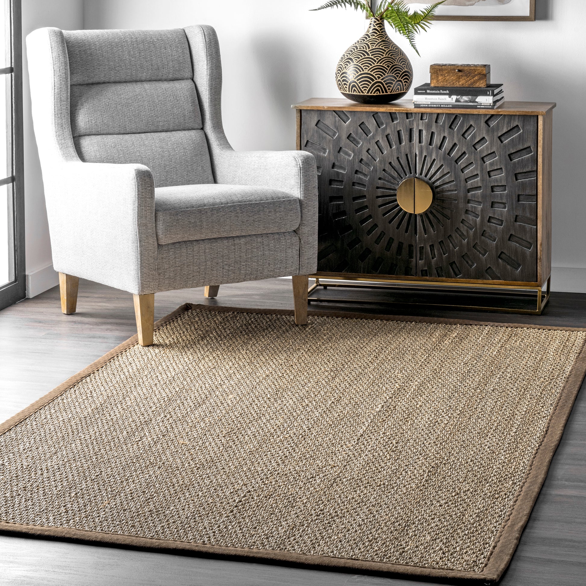 Nuloom Elijah Farmhouse Seagrass Nel1573C Brown Area Rug