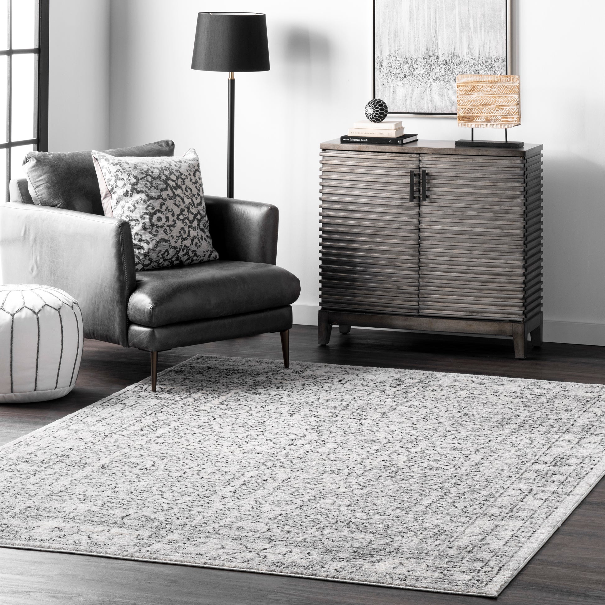 Nuloom Vintage Waddell Nvi3128C Gray Area Rug