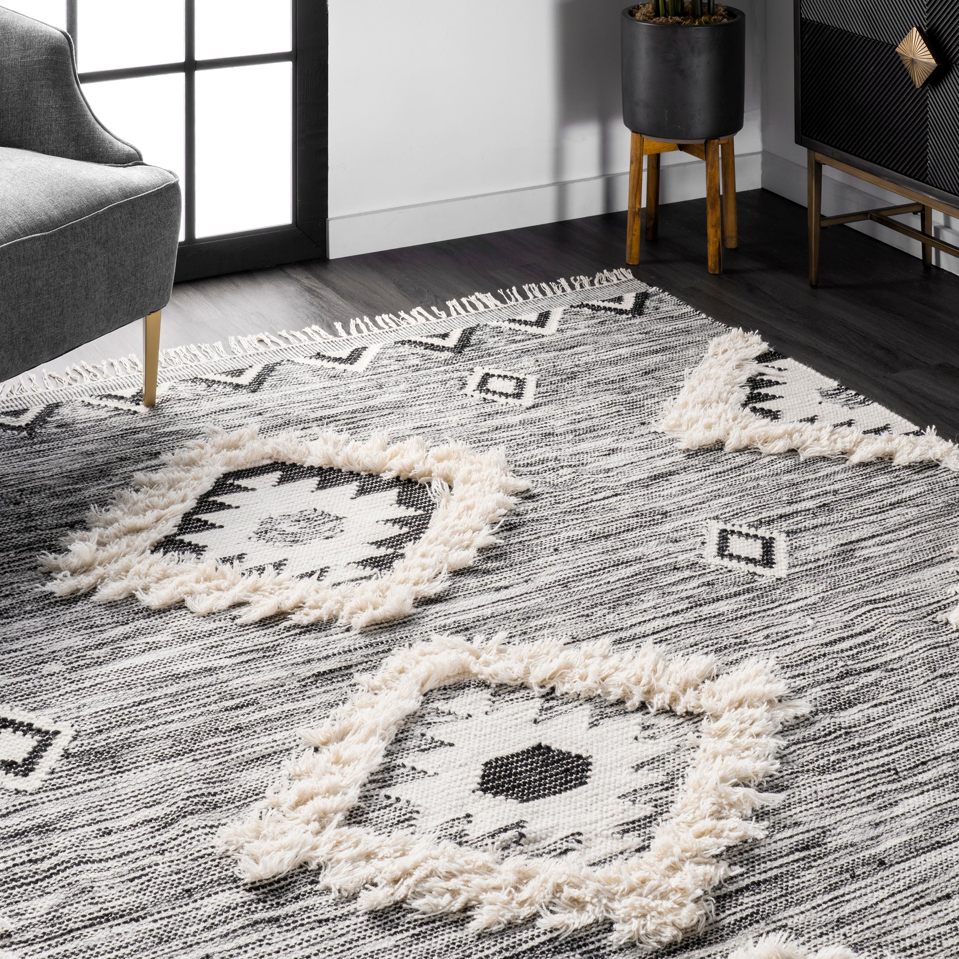 Nuloom Savannah Moroccan Nsa3319B Black Area Rug