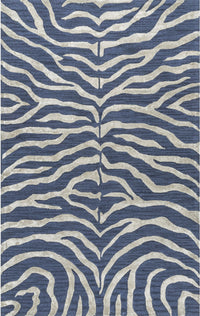 Nuloom Plush Zebra Npl3627A Blue Area Rug