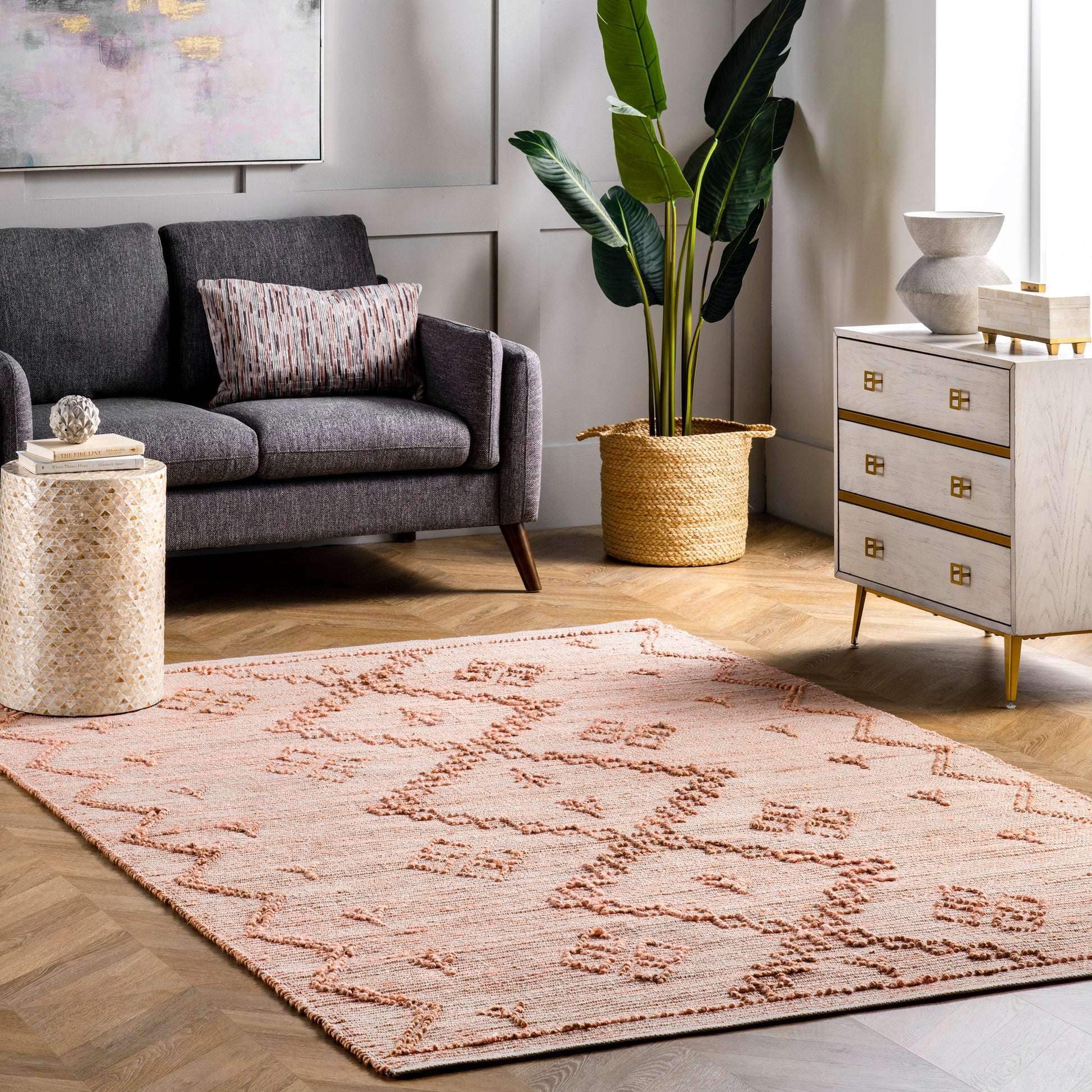 Nuloom Julianne Moroccan Nju3307C Pink Area Rug