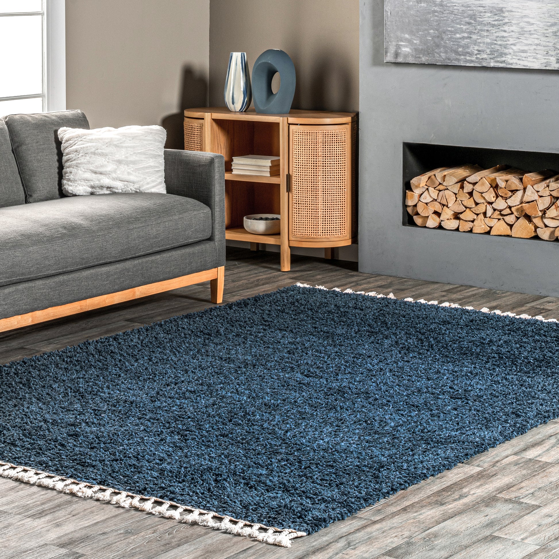 Nuloom Neva Cozy Plush Nne2215B Blue Area Rug