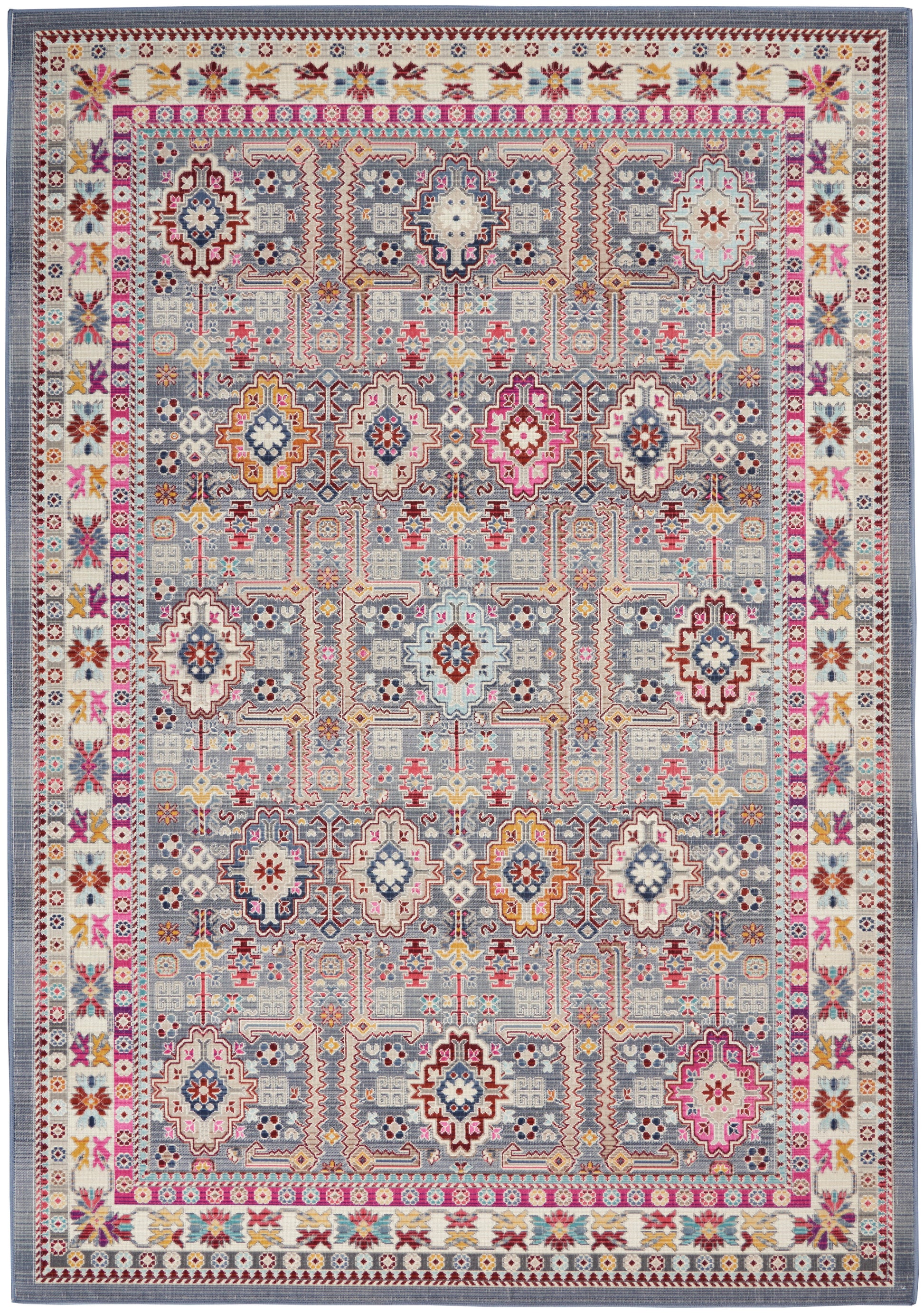 Nourison Vintage Kashan Vka05 Grey/Multi Area Rug