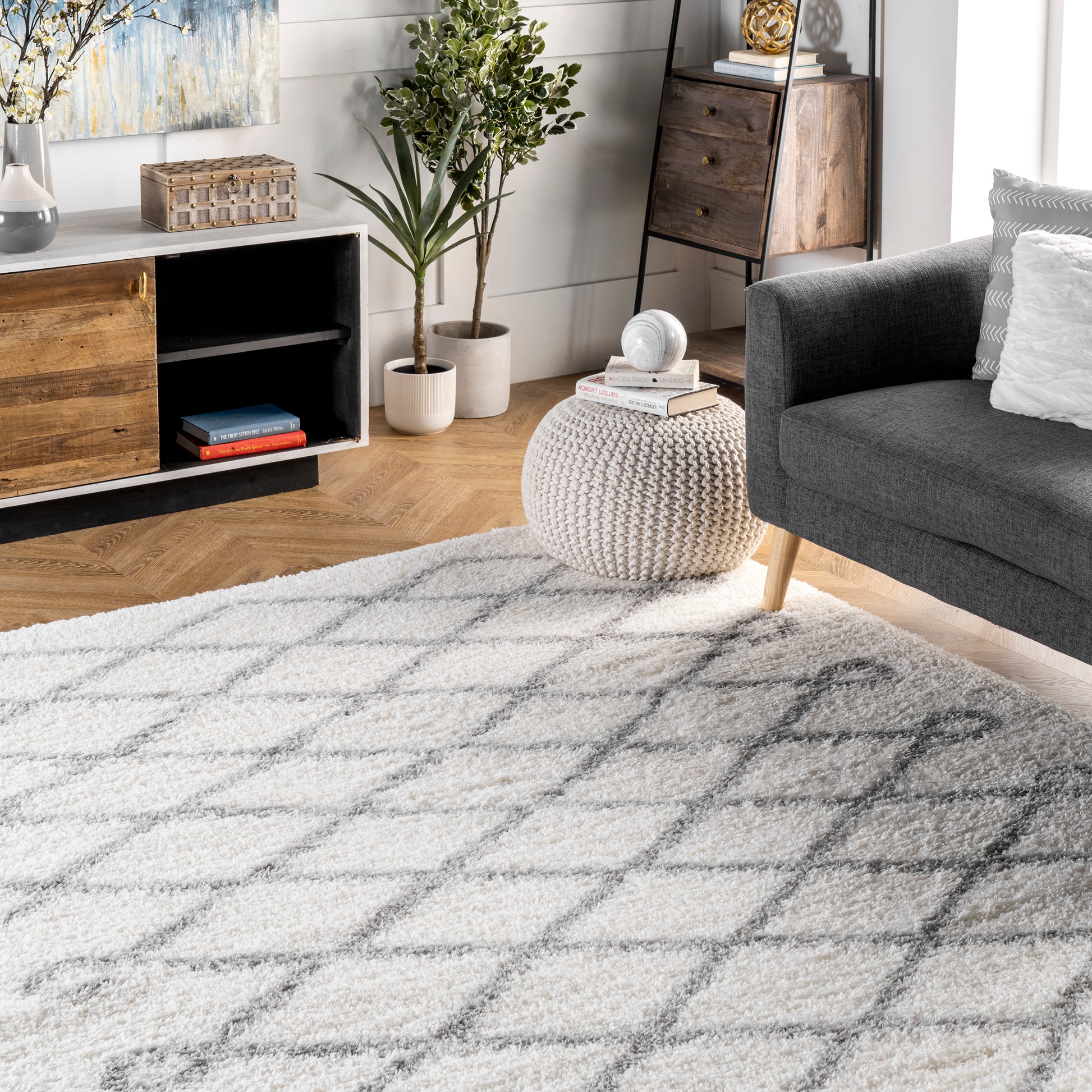 Nuloom Stasia Diamond Nst2914D Gray Area Rug