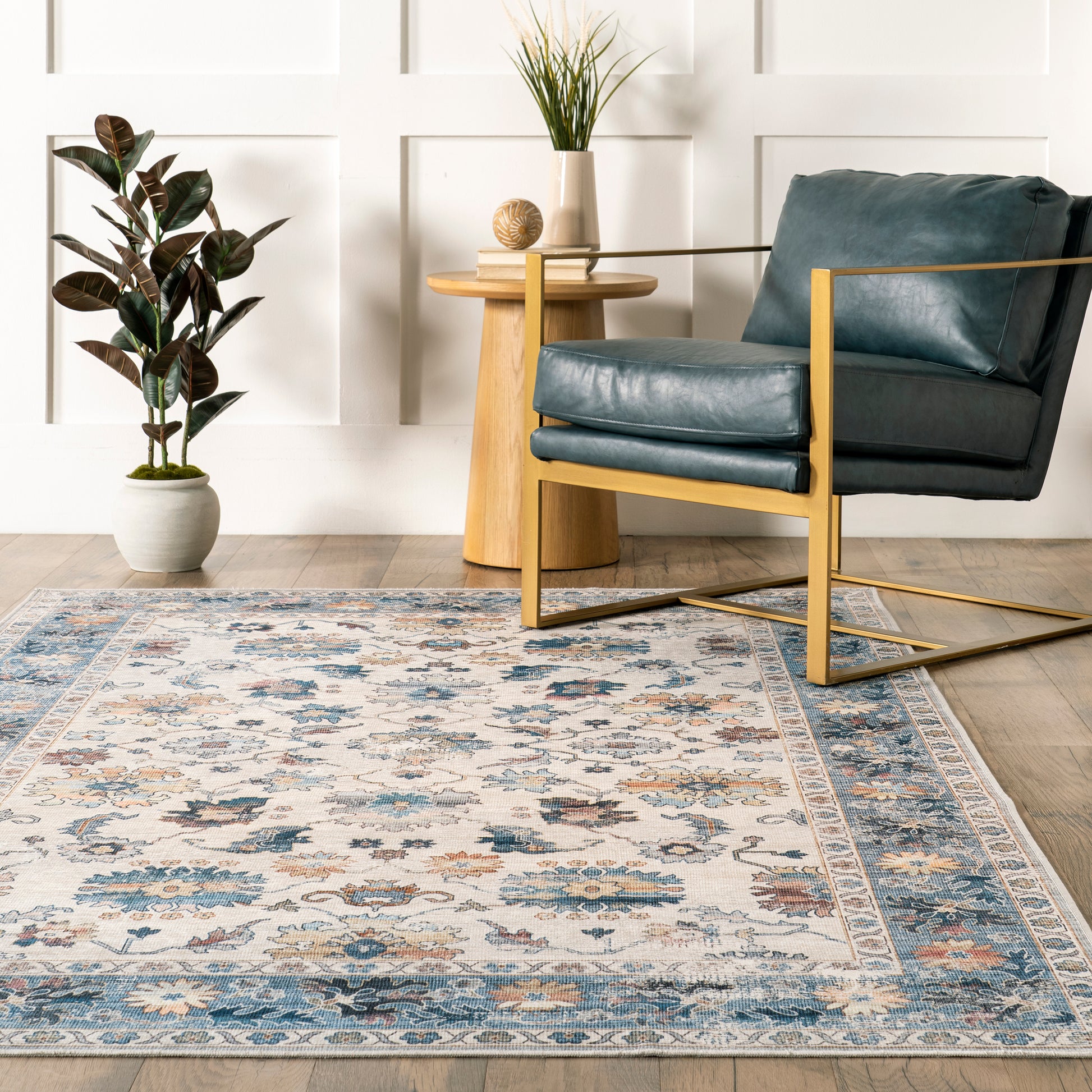 AreaRugs.com Wavaj Nwa1018A Blue Area Rug