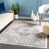 Surya Dublin Dub-2305 Medium Gray, White, Navy, Denim Area Rug