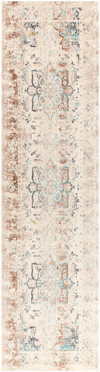 Surya Dublin Dub-2307 Taupe, Teal, Mustard, Burnt Orange Area Rug