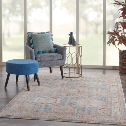 Nourison Homestead Hms01 Light Blue Multi Area Rug