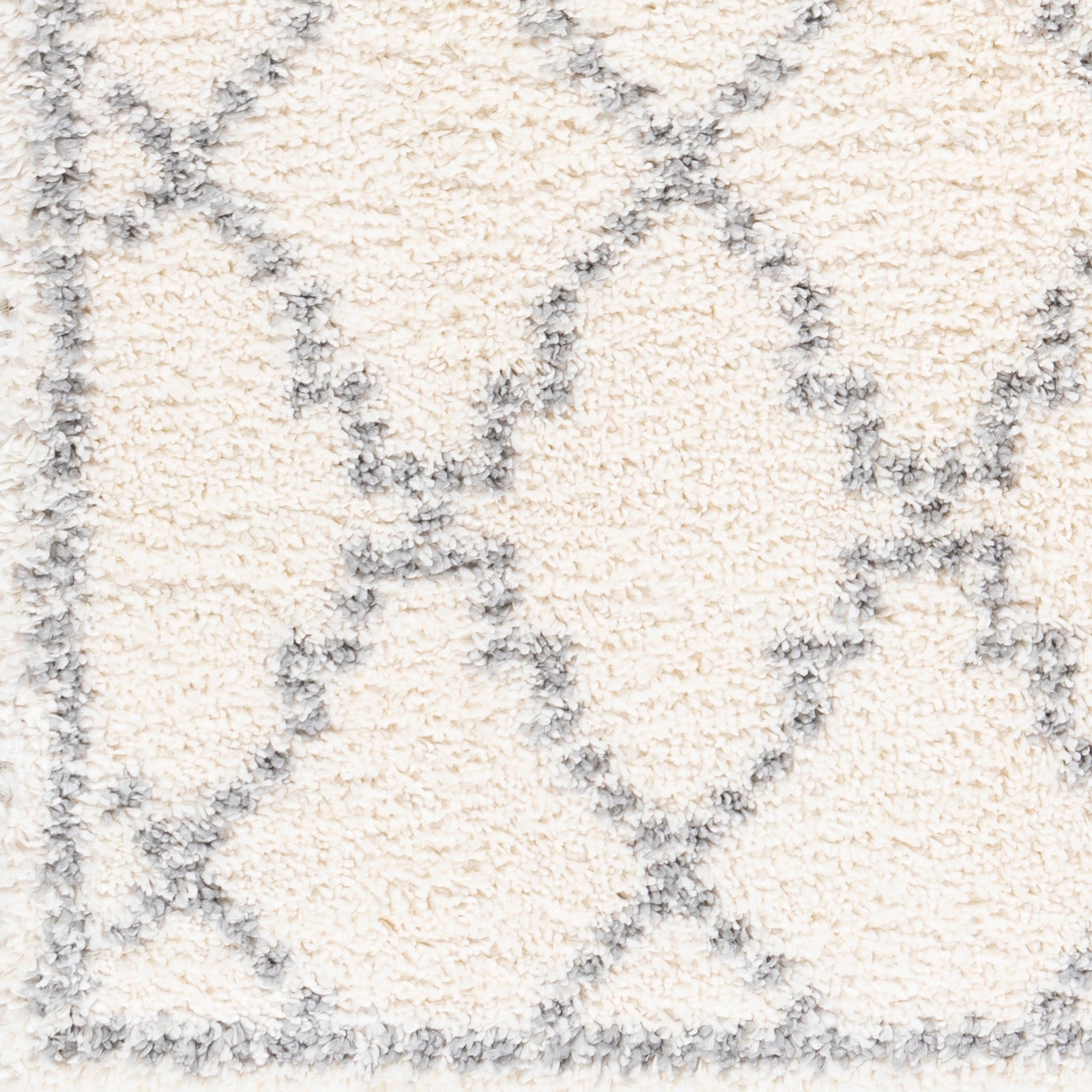 Surya Deluxe Shag Dxs-2305 White, Medium Gray Area Rug