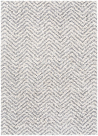 Surya Deluxe Shag Dxs-2307 Medium Gray, White Area Rug