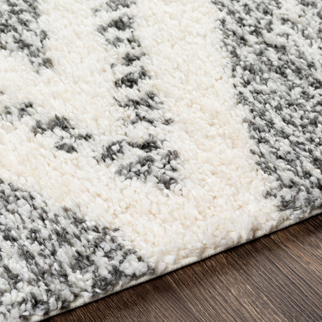 Surya Deluxe Shag Dxs-2309 Cream, Charcoal Rugs.