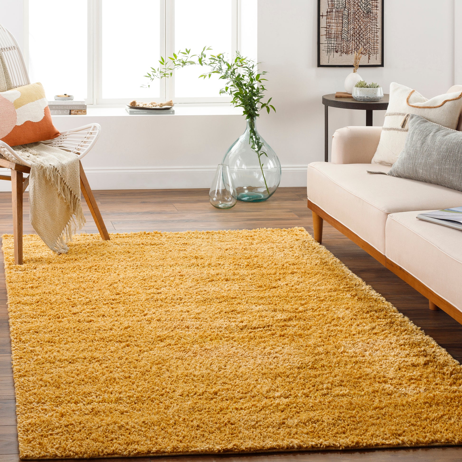 Surya Deluxe Shag Dxs-2323 Orange Area Rug