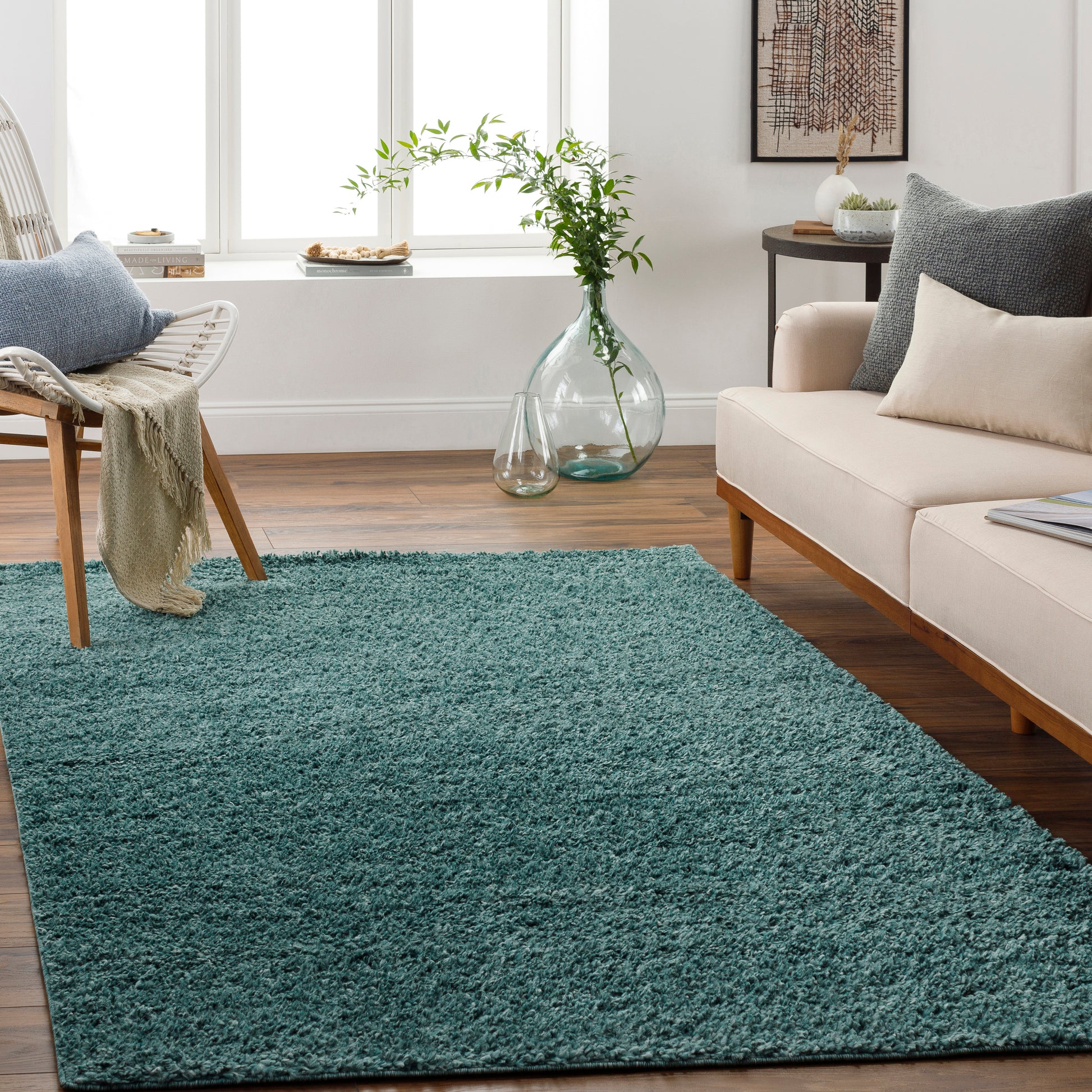 Surya Deluxe Shag Dxs-2326 Green Area Rug