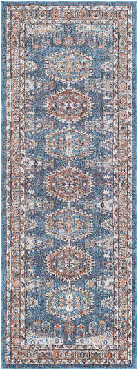 Surya Daytona Beach Dyt-2309 Sky Blue, Navy, Burnt Orange, Beige Area Rug