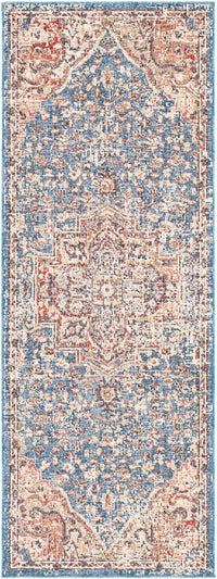 Surya Daytona Beach Dyt-2313 Teal, Charcoal, Rust, Beige Area Rug