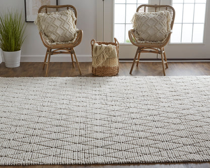 Feizy Thayer 8648F Ivory/Charcoal Area Rug