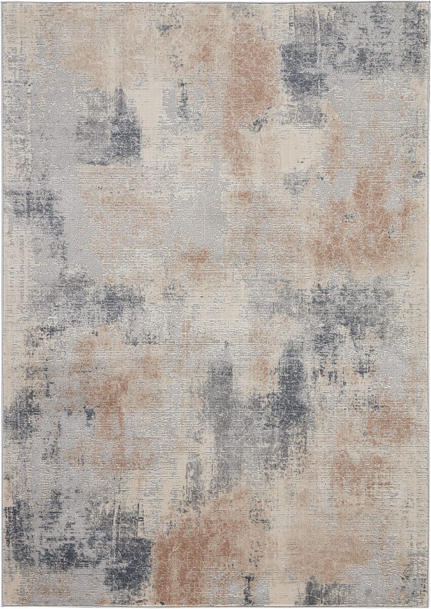 Nourison Rustic Textures Rus02 Beige / Grey Organic / Abstract Area Rug