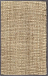 Nuloom Hesse Checker Weave Seagrass Nhe2029C Dark Gray Area Rug