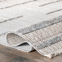 Nuloom Roselia Transitional Lined Nro2318A Light Gray Area Rug